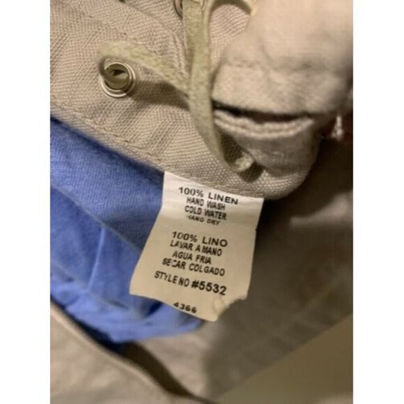 Mur Mur Khaki Vest 100% Linen Zip Up - Picture 11 of 12